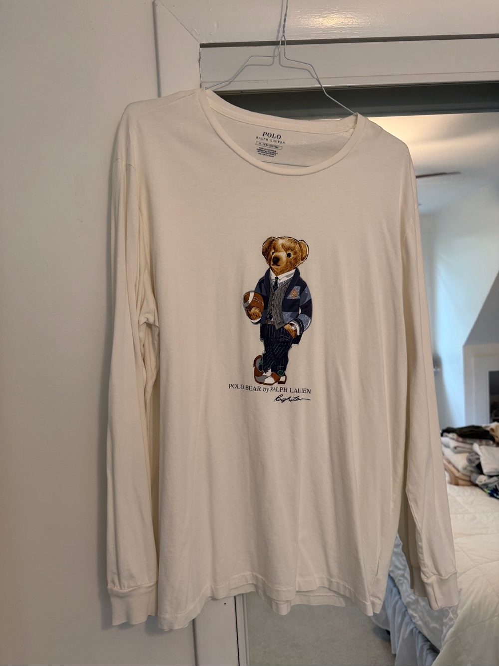 Polo Ralph Lauren White Crew Neck Teddybear Tee - XL